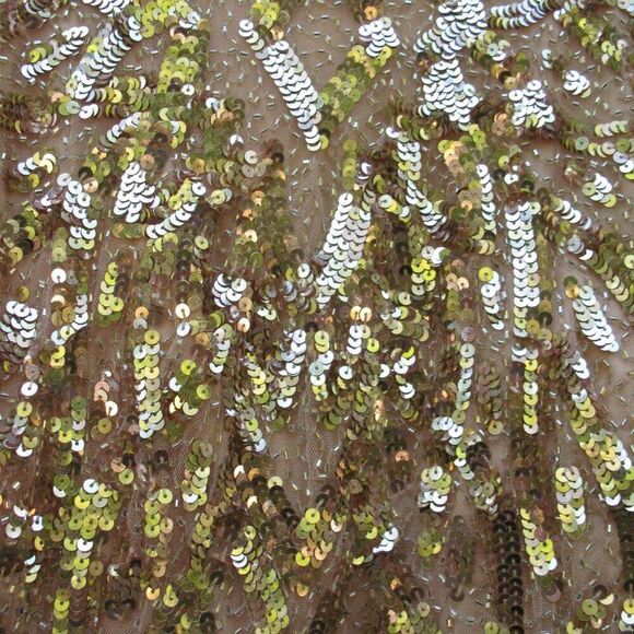 Mac Duggal Womens Plus Size Beaded Sequin 3/4 Sleeve Gown Rose Gold 4857 - Picture 8 of 16